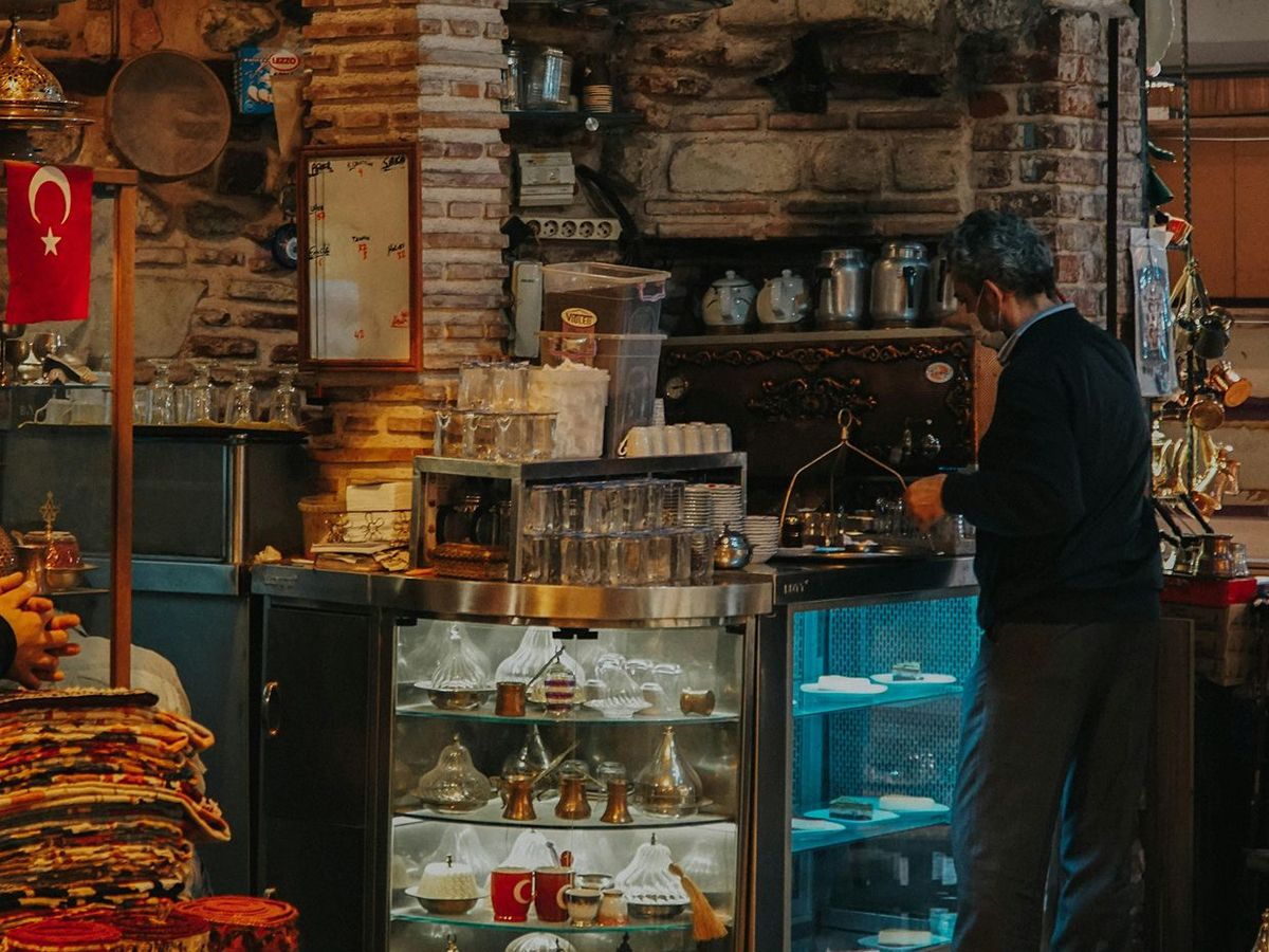 Cafenea tradițională turcească din Istanbul