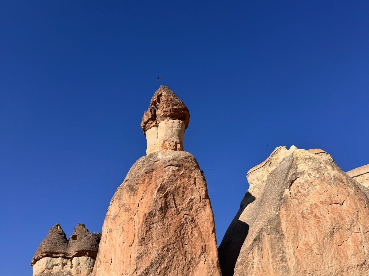Coș de zână sub cerul albastru, Cappadocia