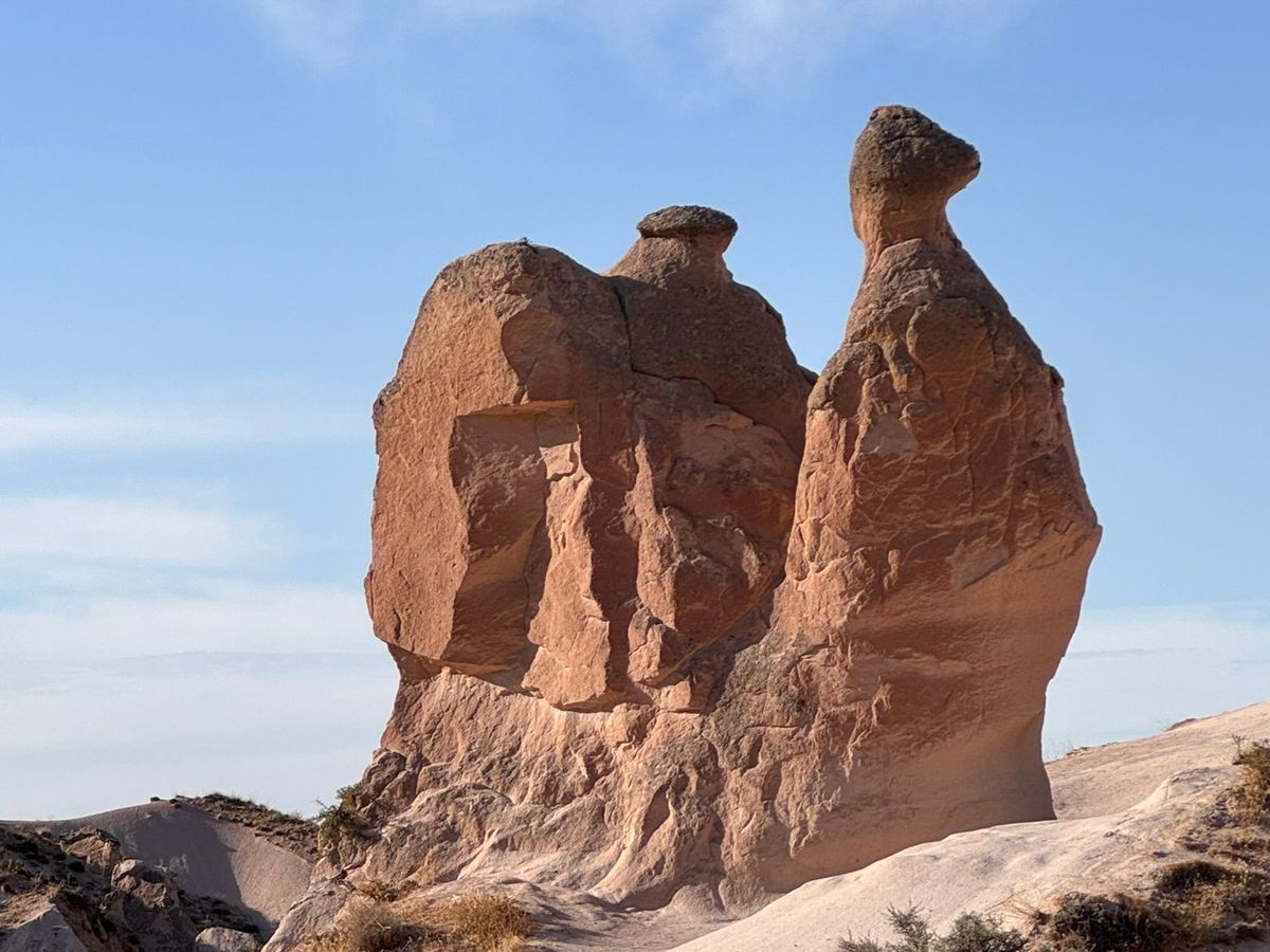 Formațiunea de rocă în formă de cămilă din Valea Devrent, Cappadocia